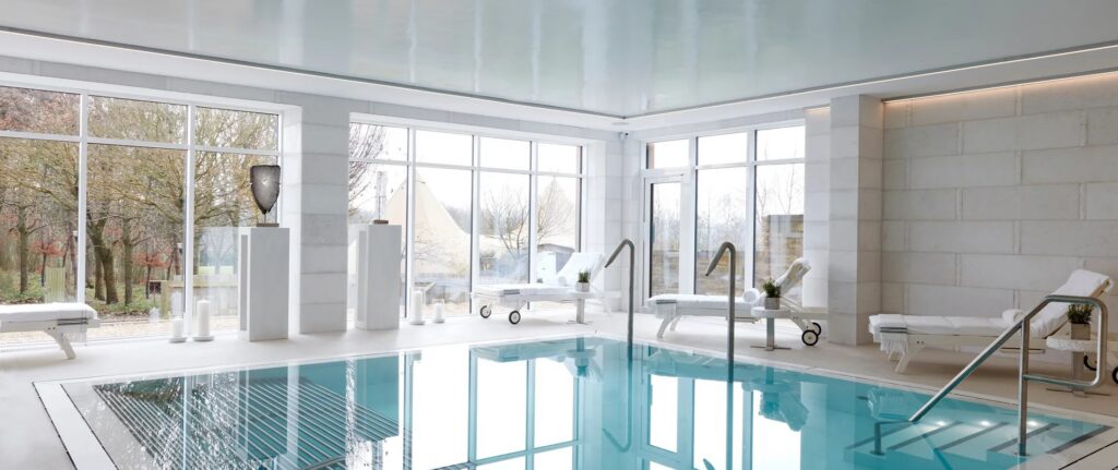 The pool at Bamford Wellness Spa in the Cotswolds